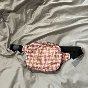 Baggu Rose Pixel Gingham Puffy Fanny Pack